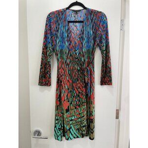 Multicolor Adele Wrap Dress, BCBG Max Azria, Size M